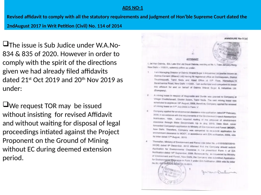 Presentation for Obtaining “Terms of Reference – - slide 7 of 32
