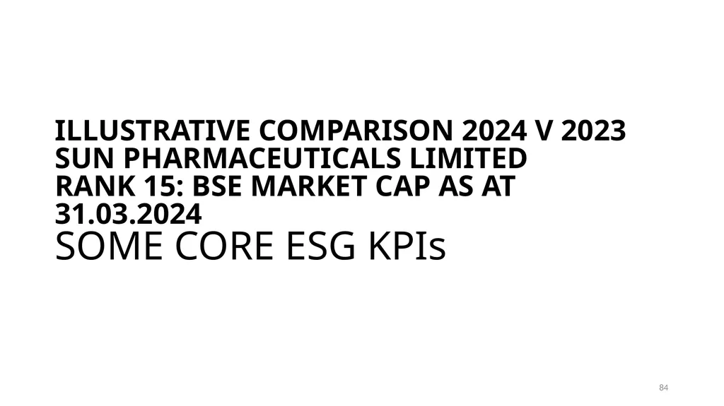 PRESENTATION ON ESG & BRSR – OPPORTUNITIES FOR - slide 84 of 91