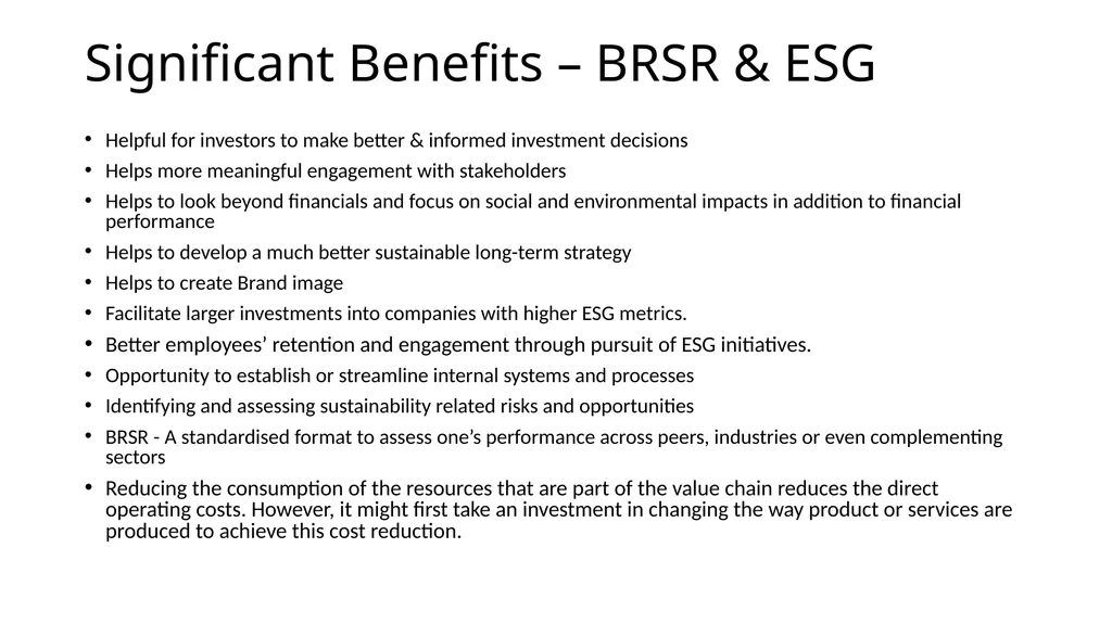 PRESENTATION ON ESG & BRSR – OPPORTUNITIES FOR - slide 46 of 91
