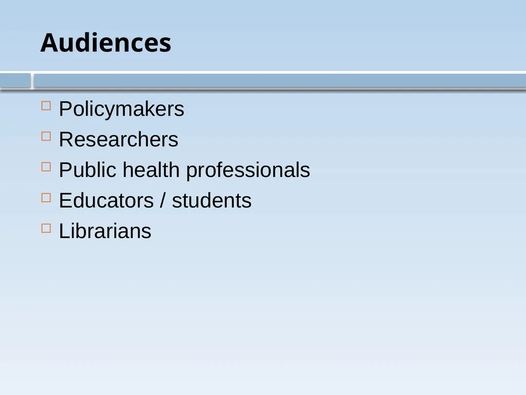 Health, United States: History, Uses, and Future - slide 7 of 25