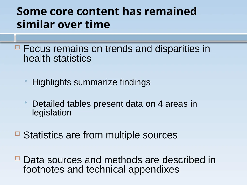 Health, United States: History, Uses, and Future - slide 9 of 25