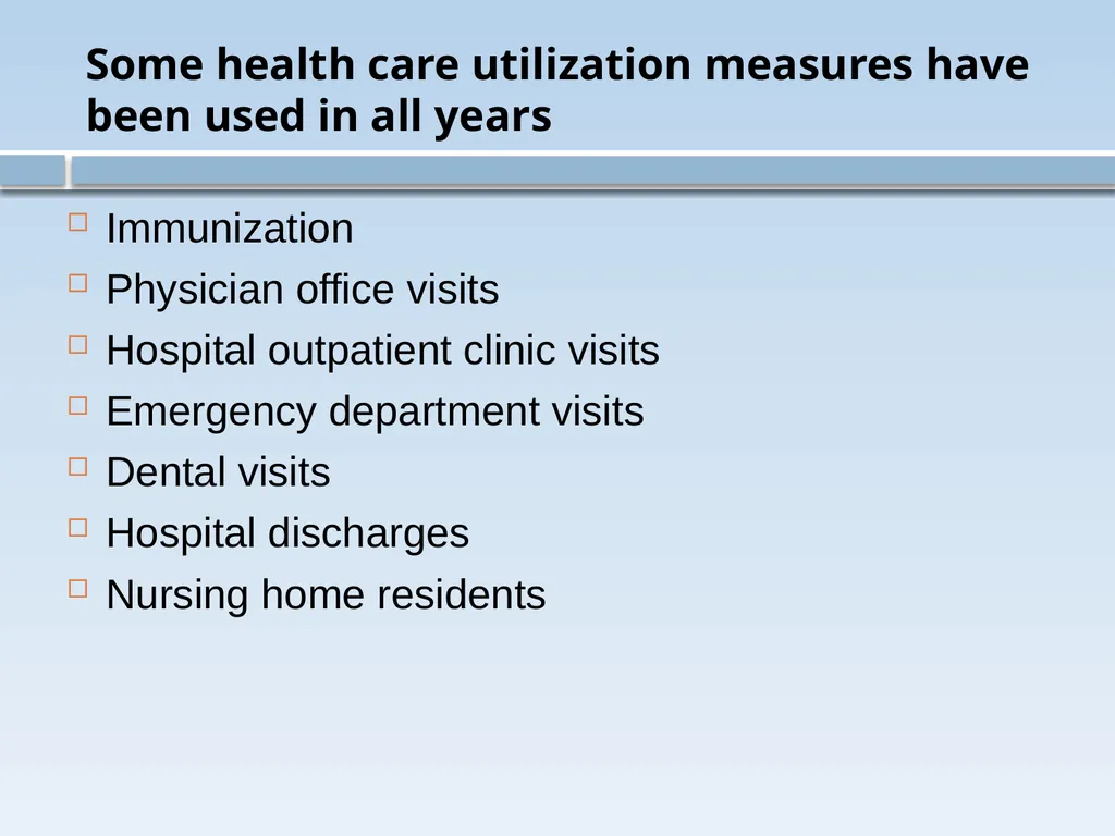 Health, United States: History, Uses, and Future - slide 13 of 25