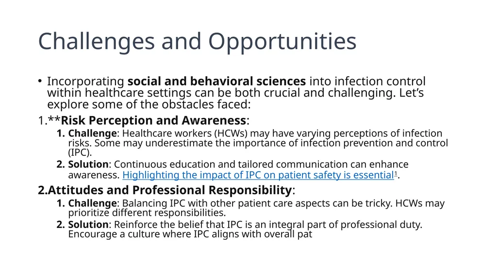Infection Control and Prevention through a Social - slide 53 of 62