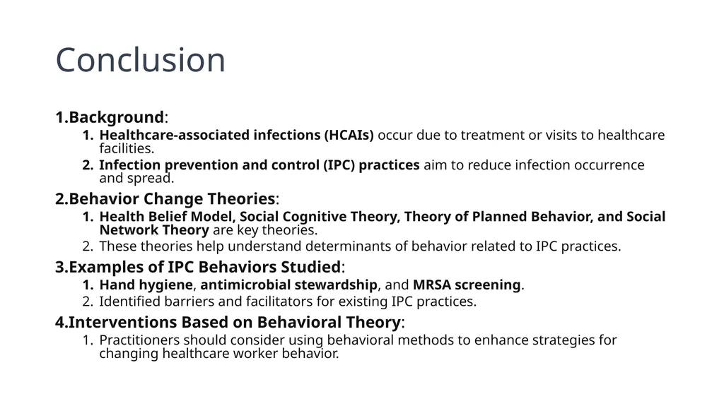 Infection Control and Prevention through a Social - slide 59 of 62