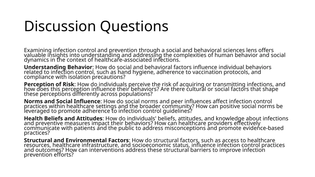 Infection Control and Prevention through a Social - slide 2 of 62