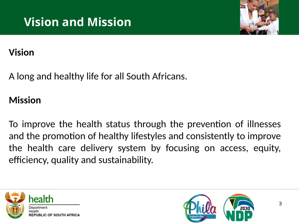 PRESENTATION TO PORTFOLIO COMMITTEE ON HEALTH - slide 3 of 77