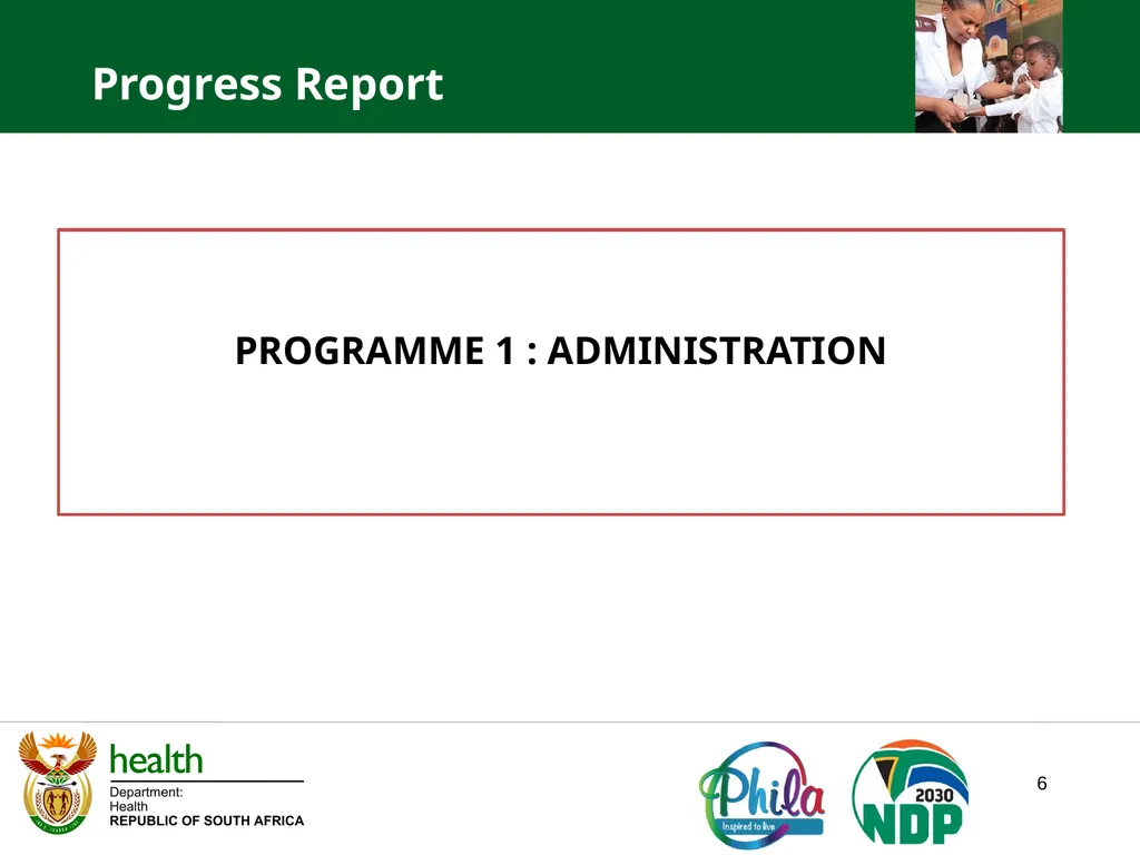 PRESENTATION TO PORTFOLIO COMMITTEE ON HEALTH - slide 6 of 77