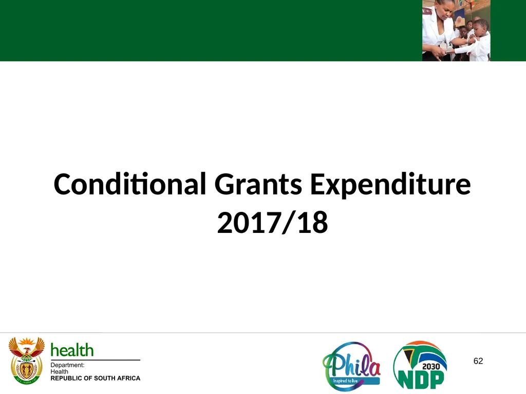 PRESENTATION TO PORTFOLIO COMMITTEE ON HEALTH - slide 62 of 77