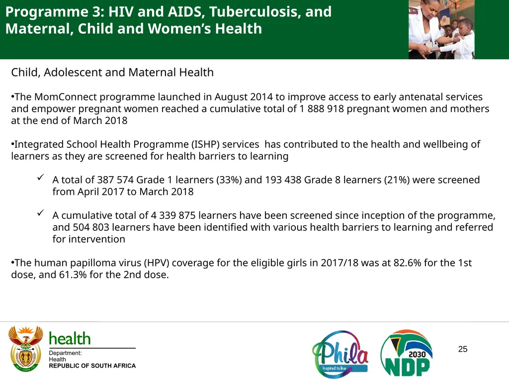 PRESENTATION TO PORTFOLIO COMMITTEE ON HEALTH - slide 25 of 77