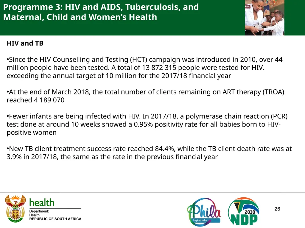 PRESENTATION TO PORTFOLIO COMMITTEE ON HEALTH - slide 26 of 77
