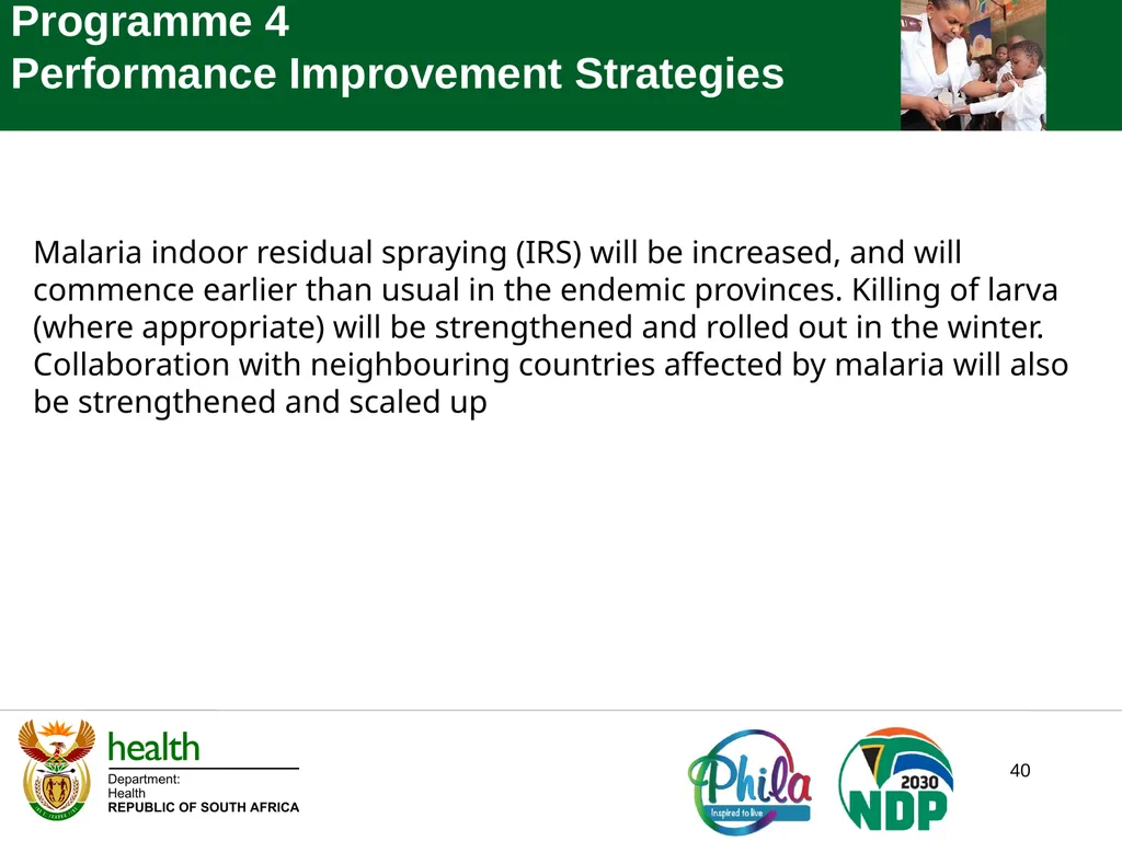 PRESENTATION TO PORTFOLIO COMMITTEE ON HEALTH - slide 40 of 77