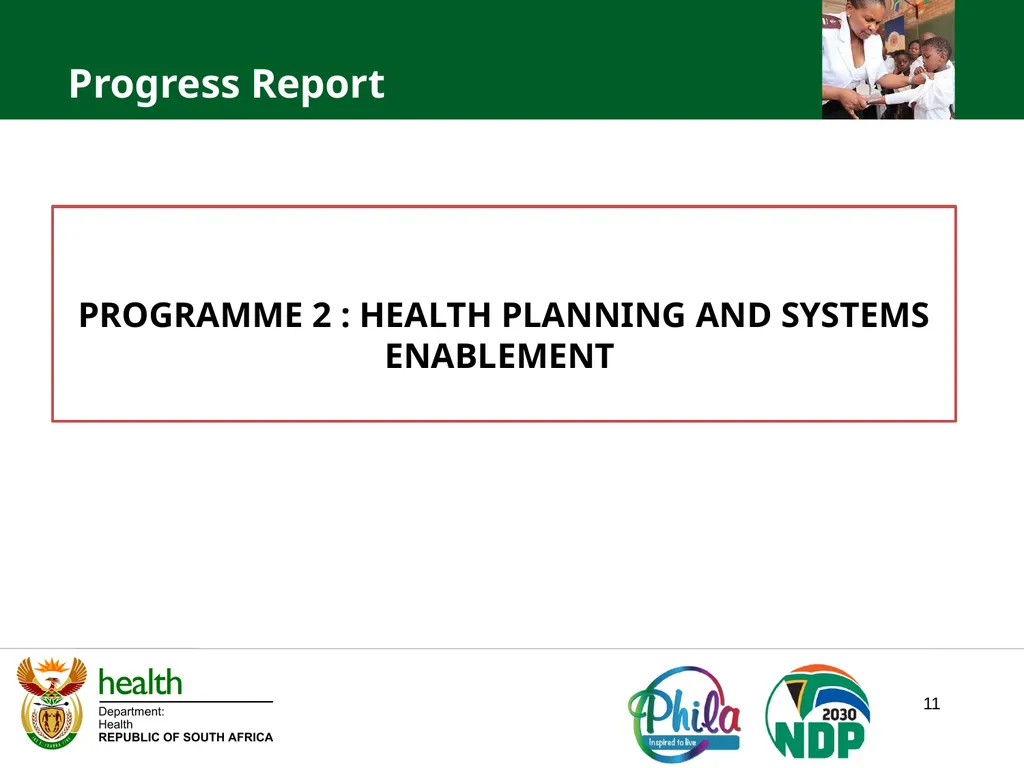 PRESENTATION TO PORTFOLIO COMMITTEE ON HEALTH - slide 11 of 77