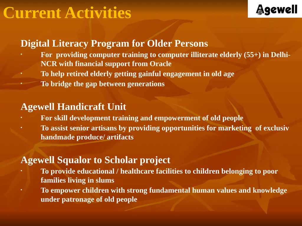 Agewell Foundation, India In Special Consultative - slide 20 of 26
