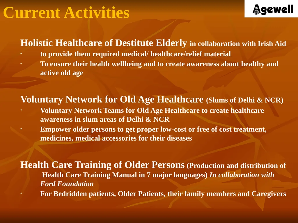 Agewell Foundation, India In Special Consultative - slide 19 of 26