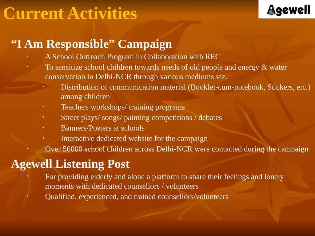 Agewell Foundation, India In Special Consultative - slide 16 of 26
