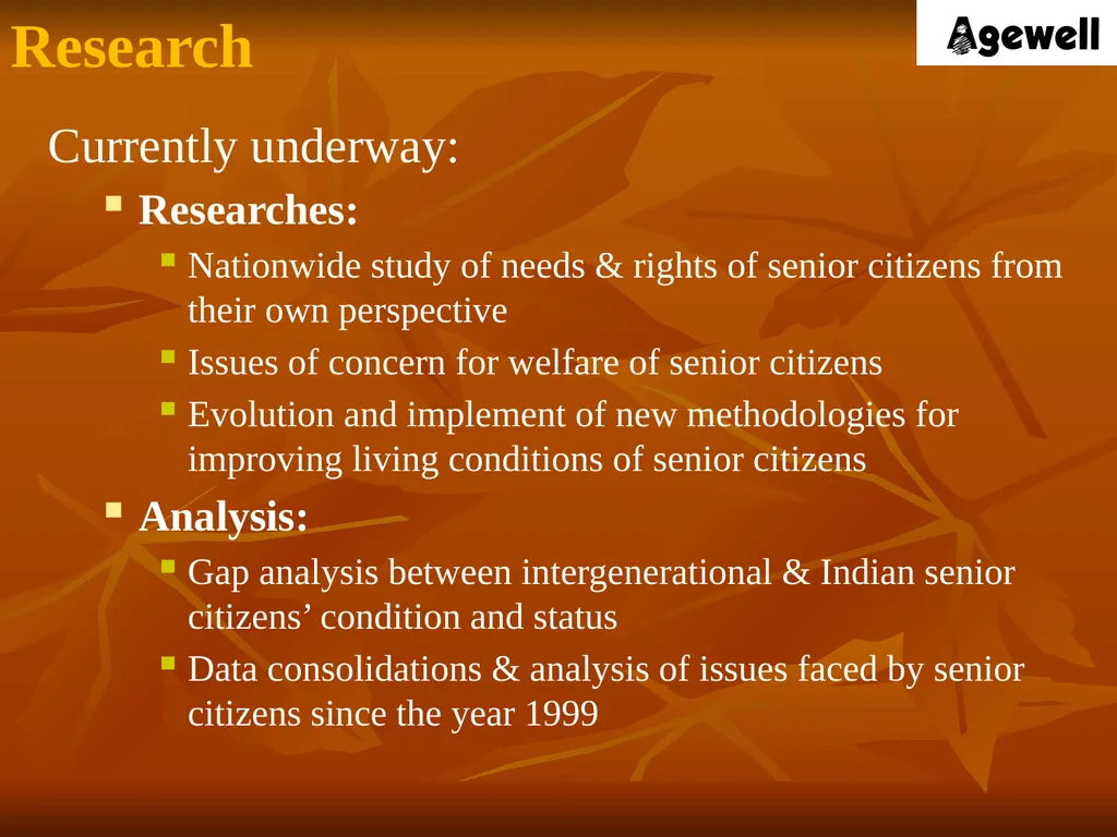 Agewell Foundation, India In Special Consultative - slide 23 of 26