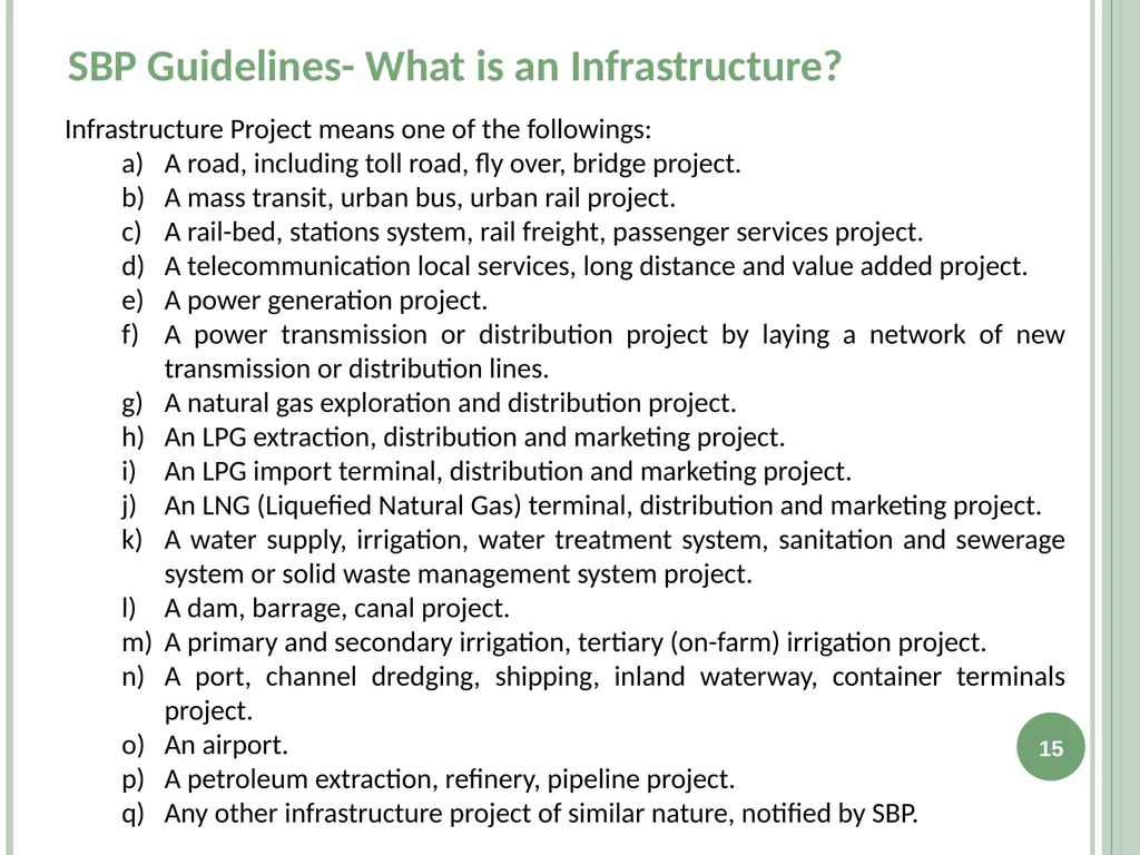 Infrastructure Project Finance (IPF) Guidelines - slide 15 of 25