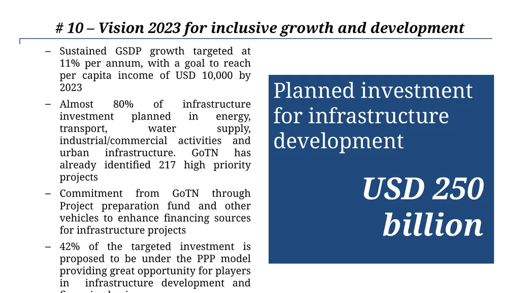 TAMIL NADU AN OPPORTUNITY BECKONS… Advantage India - slide 17 of 22