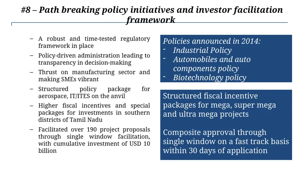 TAMIL NADU AN OPPORTUNITY BECKONS… Advantage India - slide 15 of 22