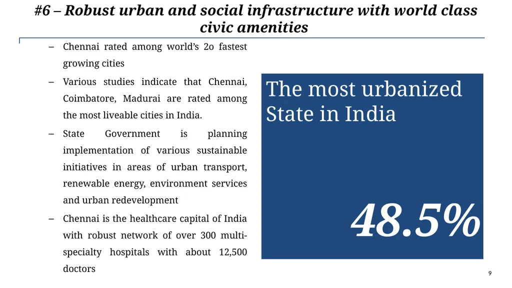 TAMIL NADU AN OPPORTUNITY BECKONS… Advantage India - slide 13 of 22