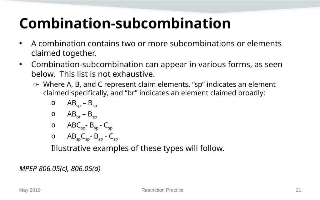 Restriction Practice May 2019 Topics When - slide 21 of 105