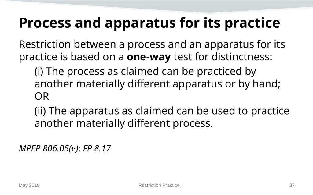 Restriction Practice May 2019 Topics When - slide 37 of 105