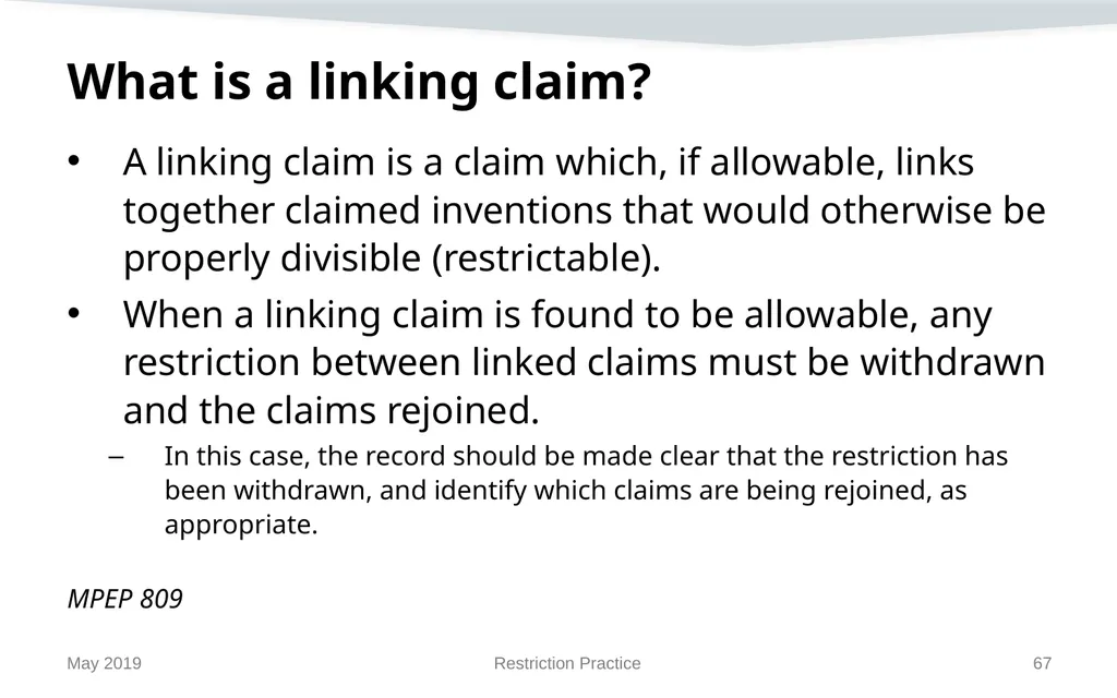 Restriction Practice May 2019 Topics When - slide 67 of 105