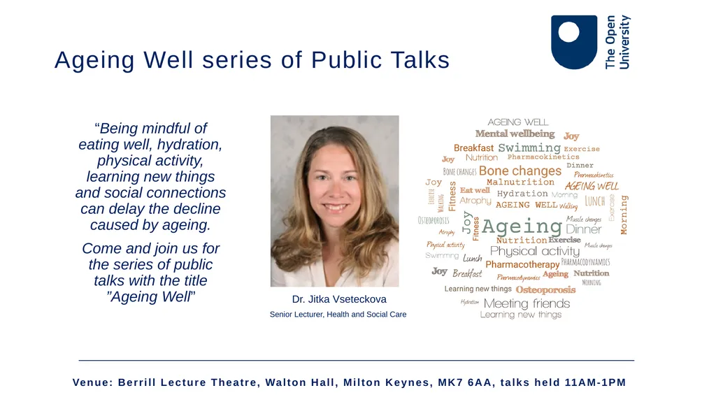 Ageing Well Series Talk 3. Nutritional needs of - slide 46 of 48