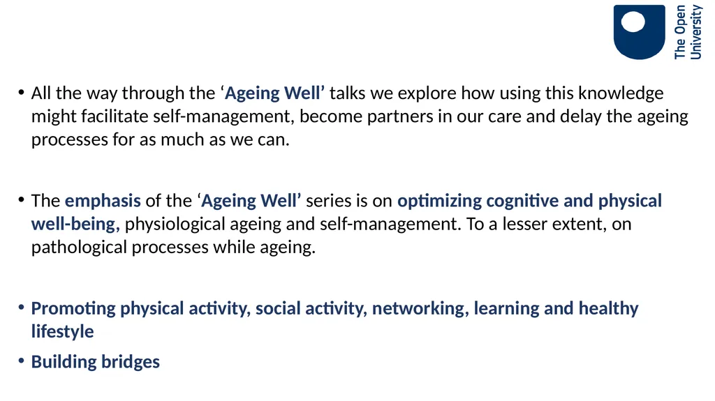 Ageing Well Series Talk 3. Nutritional needs of - slide 5 of 48