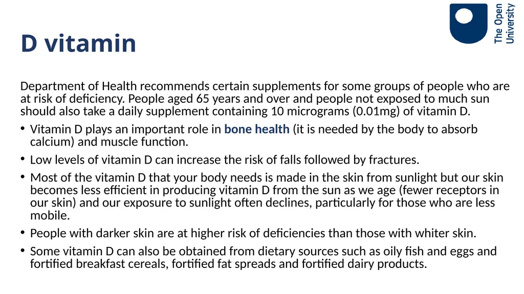 Ageing Well Series Talk 3. Nutritional needs of - slide 27 of 48