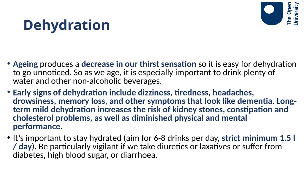 Ageing Well Series Talk 3. Nutritional needs of - slide 33 of 48