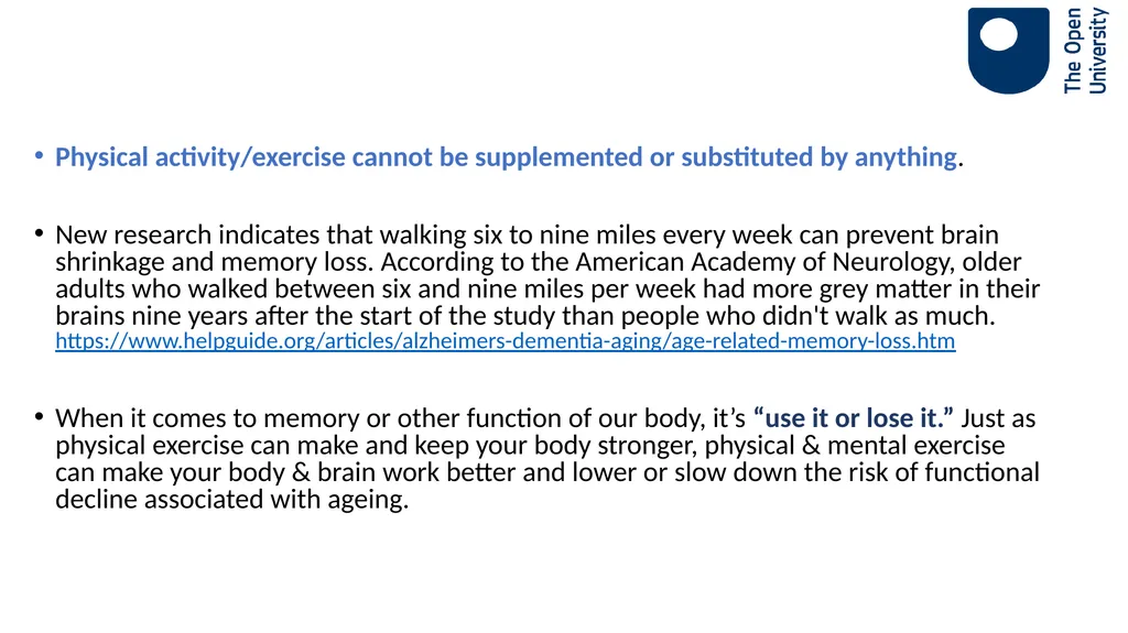 Ageing Well Series Talk 3. Nutritional needs of - slide 41 of 48