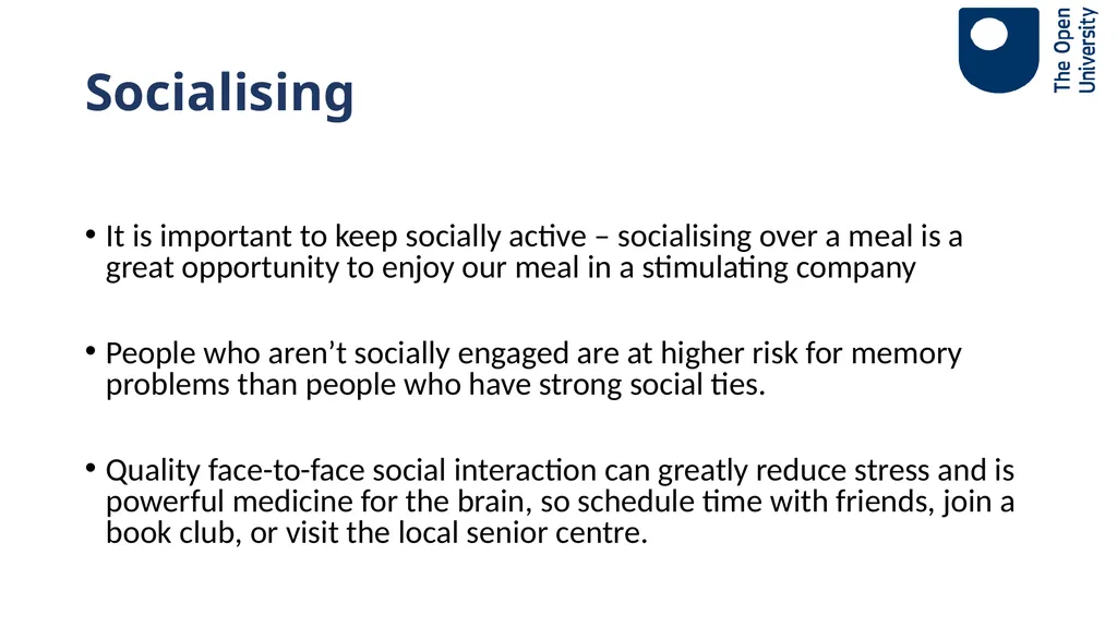 Ageing Well Series Talk 3. Nutritional needs of - slide 35 of 48