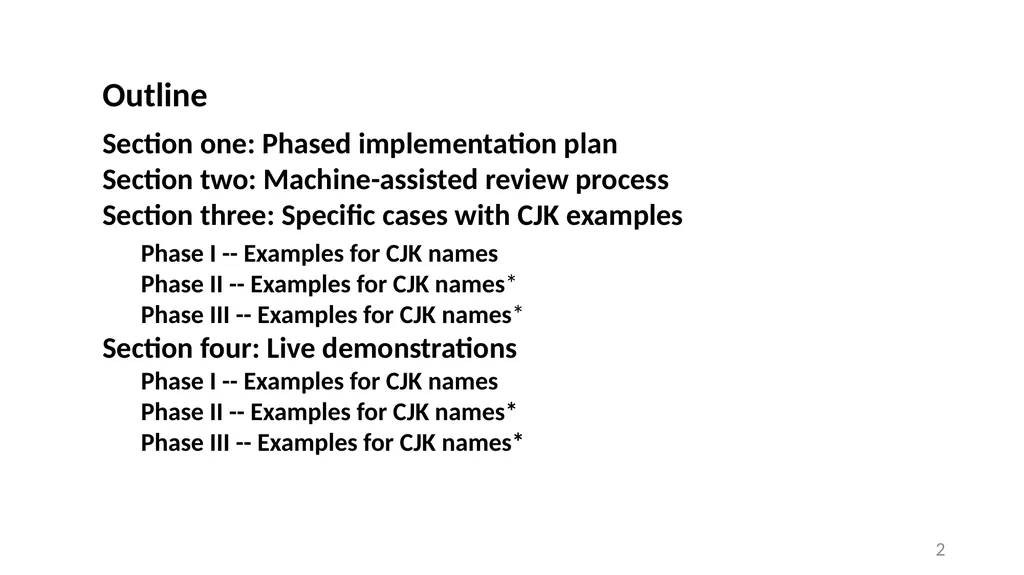 CJK NACO Project NACO CJK Funnel References - slide 2 of 119