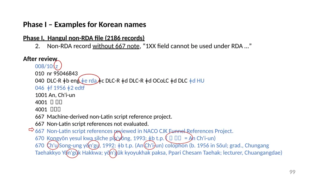 CJK NACO Project NACO CJK Funnel References - slide 99 of 119