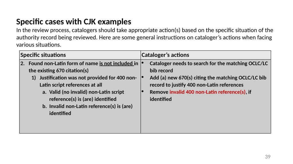 CJK NACO Project NACO CJK Funnel References - slide 39 of 119