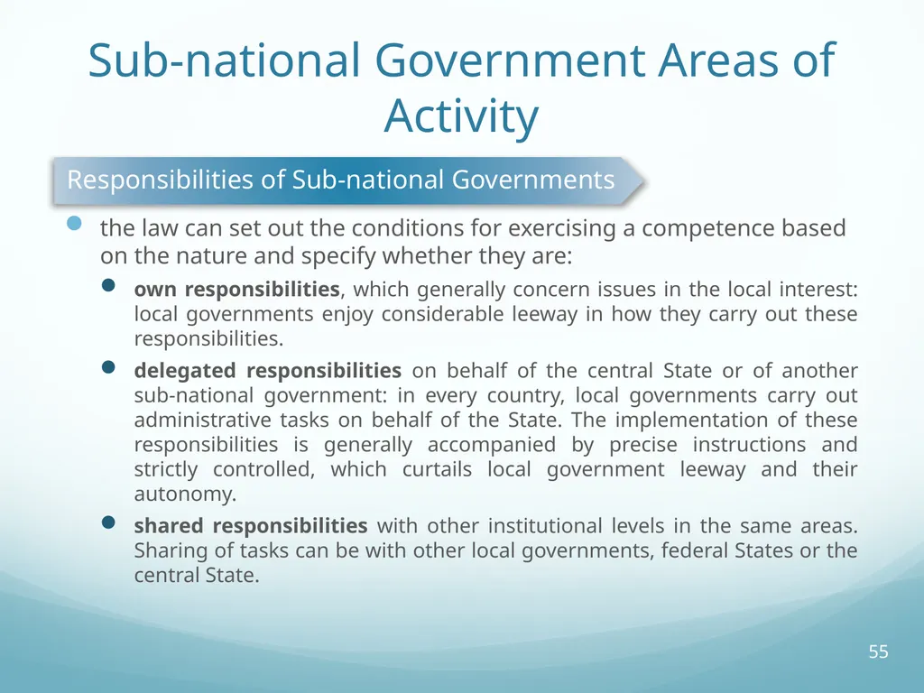 Local Self-Government and Fiscal Decentralisation - slide 55 of 105
