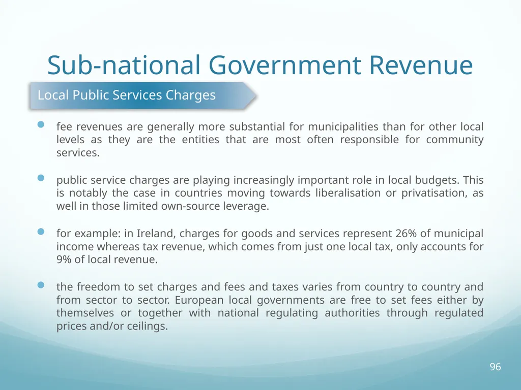 Local Self-Government and Fiscal Decentralisation - slide 96 of 105