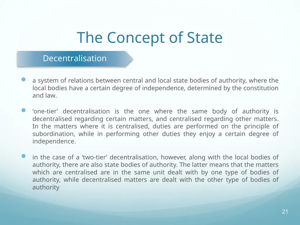 Local Self-Government and Fiscal Decentralisation - slide 21 of 105