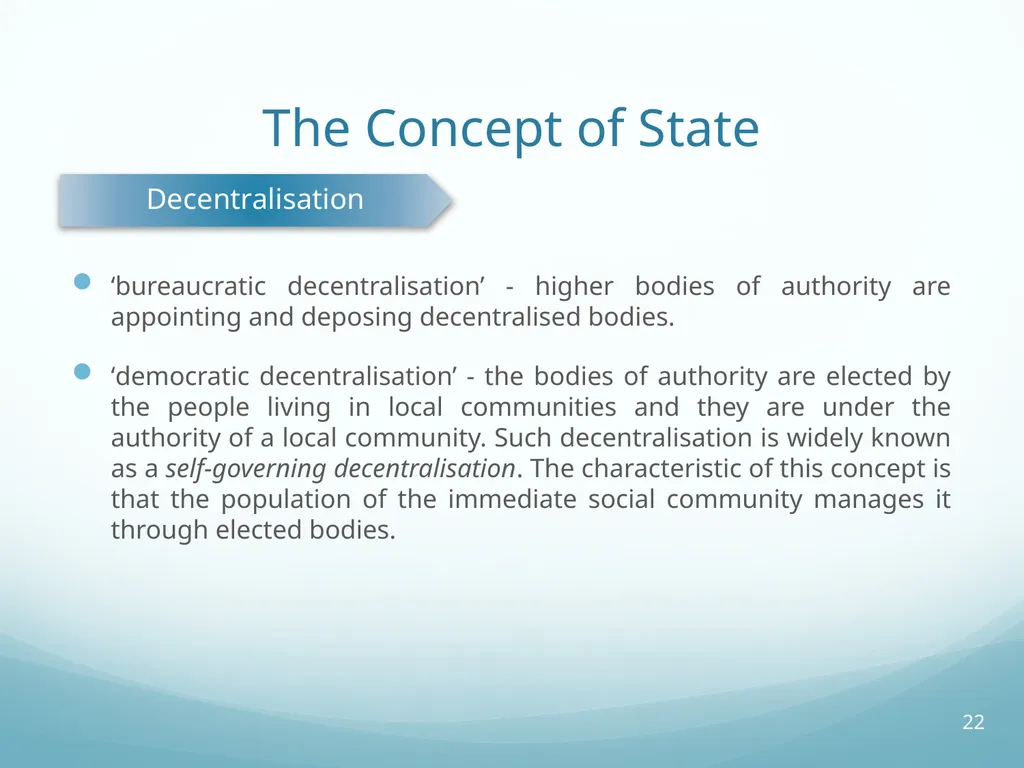 Local Self-Government and Fiscal Decentralisation - slide 22 of 105