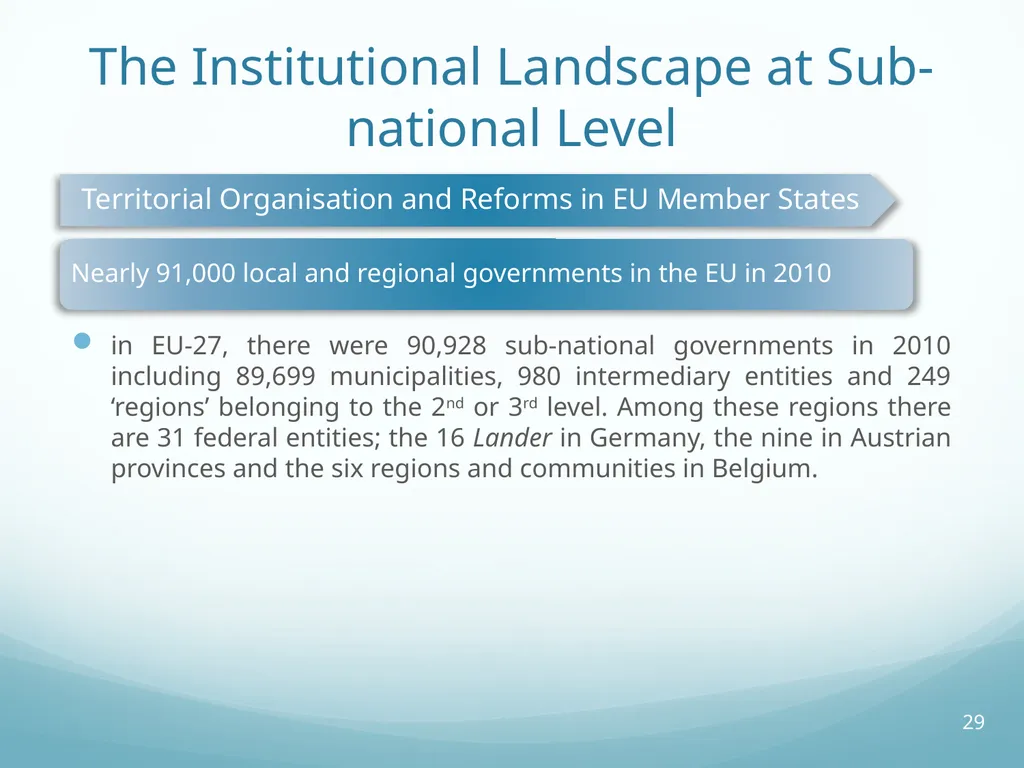 Local Self-Government and Fiscal Decentralisation - slide 29 of 105
