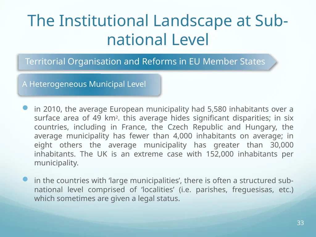 Local Self-Government and Fiscal Decentralisation - slide 33 of 105