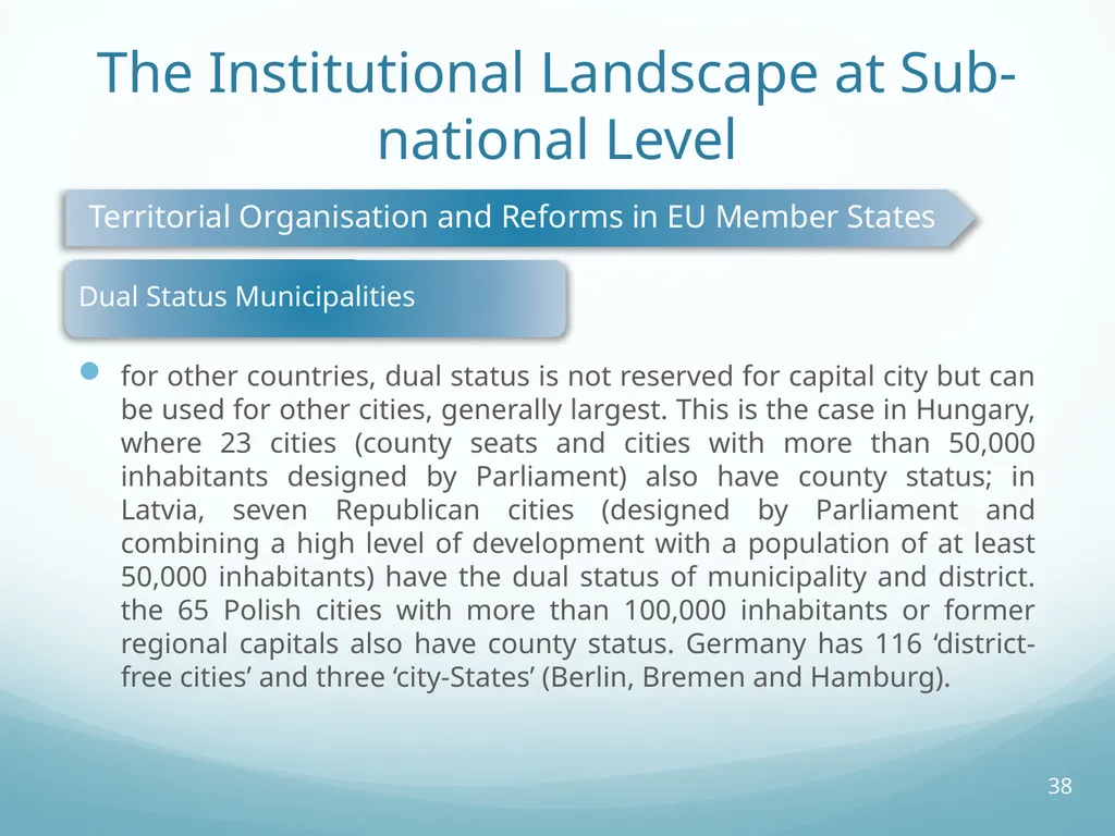 Local Self-Government and Fiscal Decentralisation - slide 38 of 105