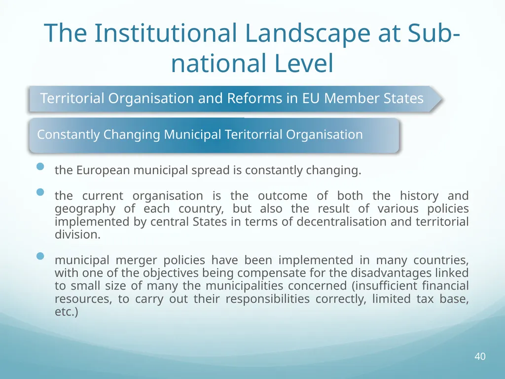 Local Self-Government and Fiscal Decentralisation - slide 40 of 105