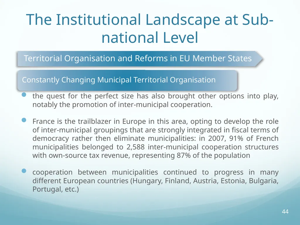 Local Self-Government and Fiscal Decentralisation - slide 44 of 105