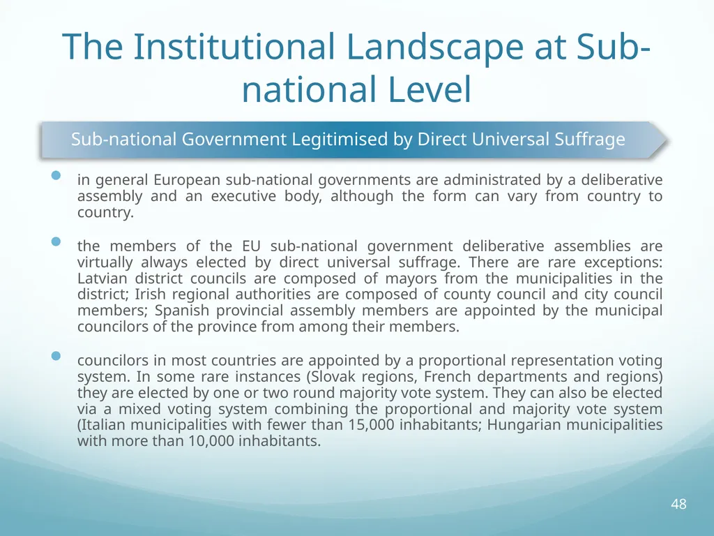 Local Self-Government and Fiscal Decentralisation - slide 48 of 105