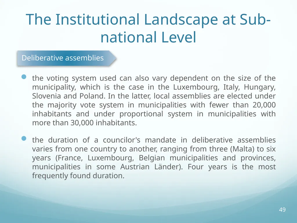 Local Self-Government and Fiscal Decentralisation - slide 49 of 105
