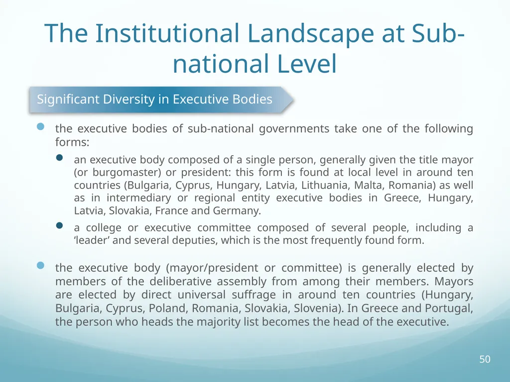 Local Self-Government and Fiscal Decentralisation - slide 50 of 105