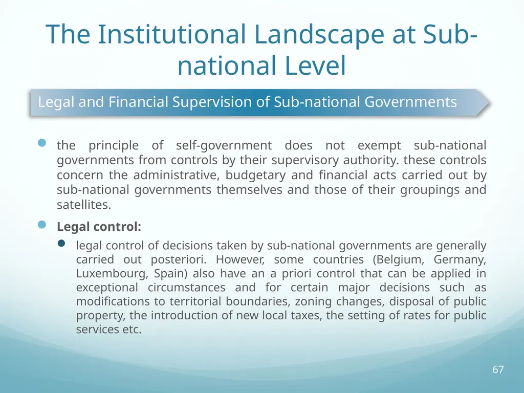 Local Self-Government and Fiscal Decentralisation - slide 67 of 105