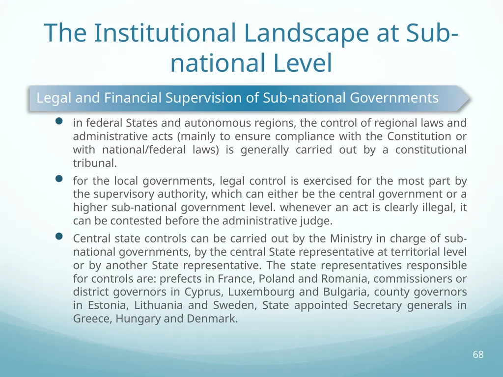 Local Self-Government and Fiscal Decentralisation - slide 68 of 105